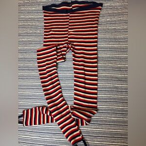 Vintage Striped wool stirrup leggings to wear under your  Christmas sweater/ski